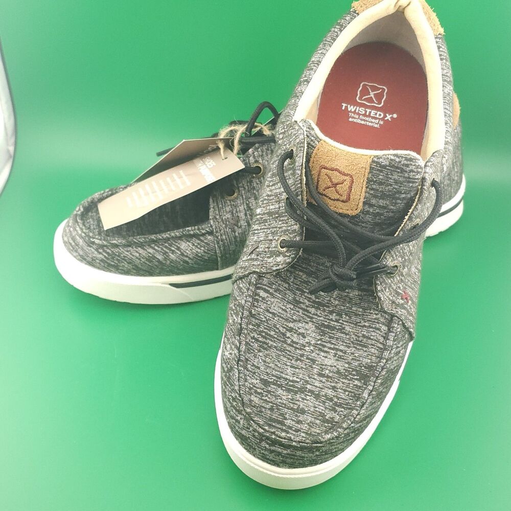Twisted X Women's Dura TWX  Moc Toe Gray Leather Shoes Size 6 M New with Tags